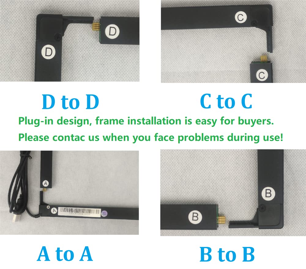 40 Inch 10-Point Interactive IR Touch Screen Overlay Frame - Driver-Free Solution for Touch TV, Monitor, Whiteboard & Digital Signage | Perfect for Classrooms, Meetings & Retail Displays