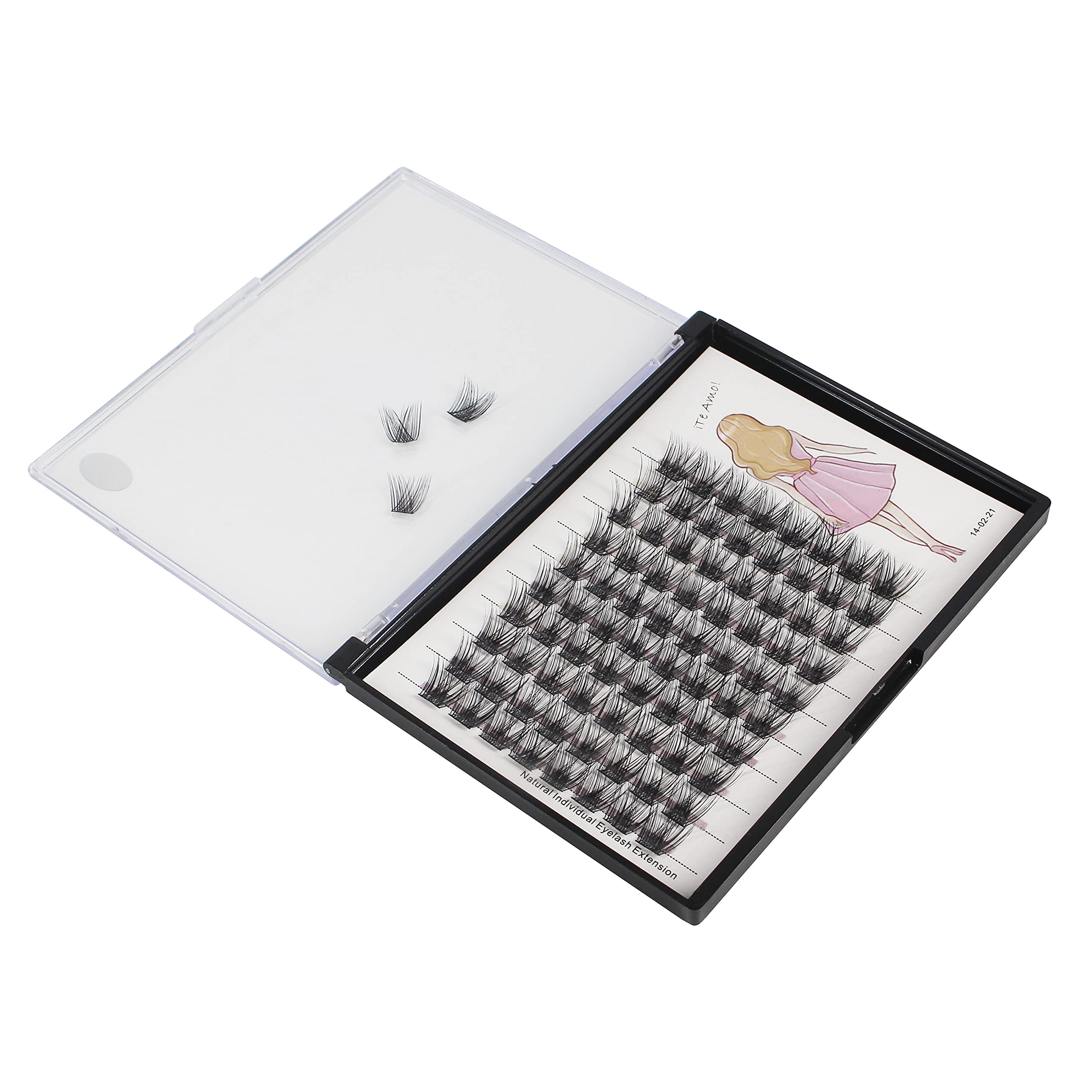 Premium 3D Russian Volume Mink Cluster Eyelash Extensions - 8/10/12/14/16mm Mixed Lengths, D Curl, Natural Look for Stunning Eye Makeup - Perfect for Weddings, Parties, and Daily Wear