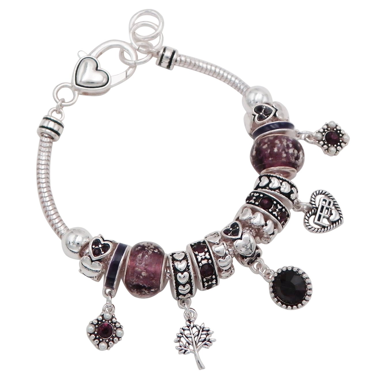 Rosemarie Collections Women's Birthstone Charm Bracelet - Personalized Birth Month Beaded Jewelry Gift for Her | Perfect for Birthdays, Anniversaries & Special Occasions
