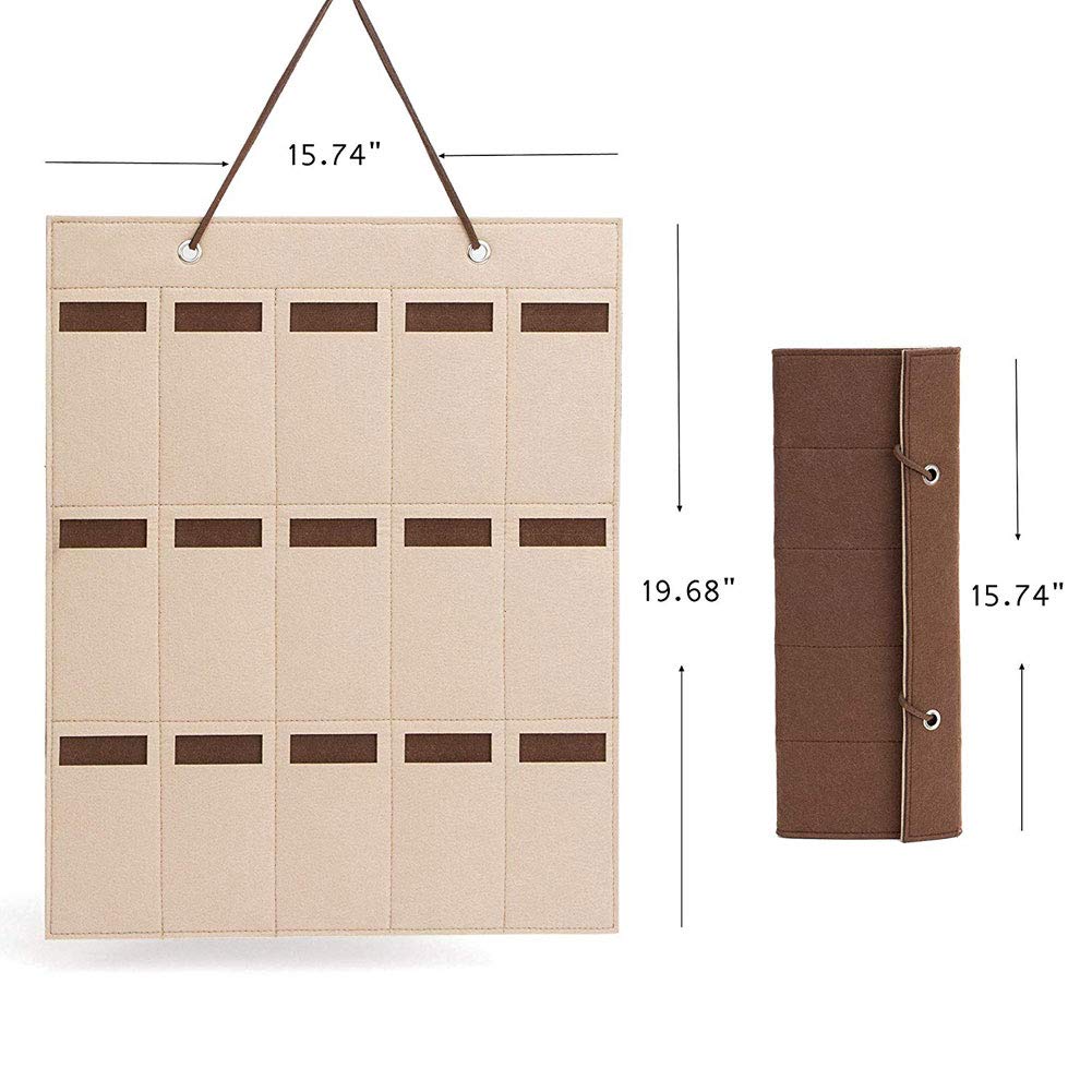 15-Pocket Sunglasses Wall Organizer - Eyeglasses & Sunglasses Storage Display Holder for Hanging - Perfect for Home, Office, or Retail Store Organization