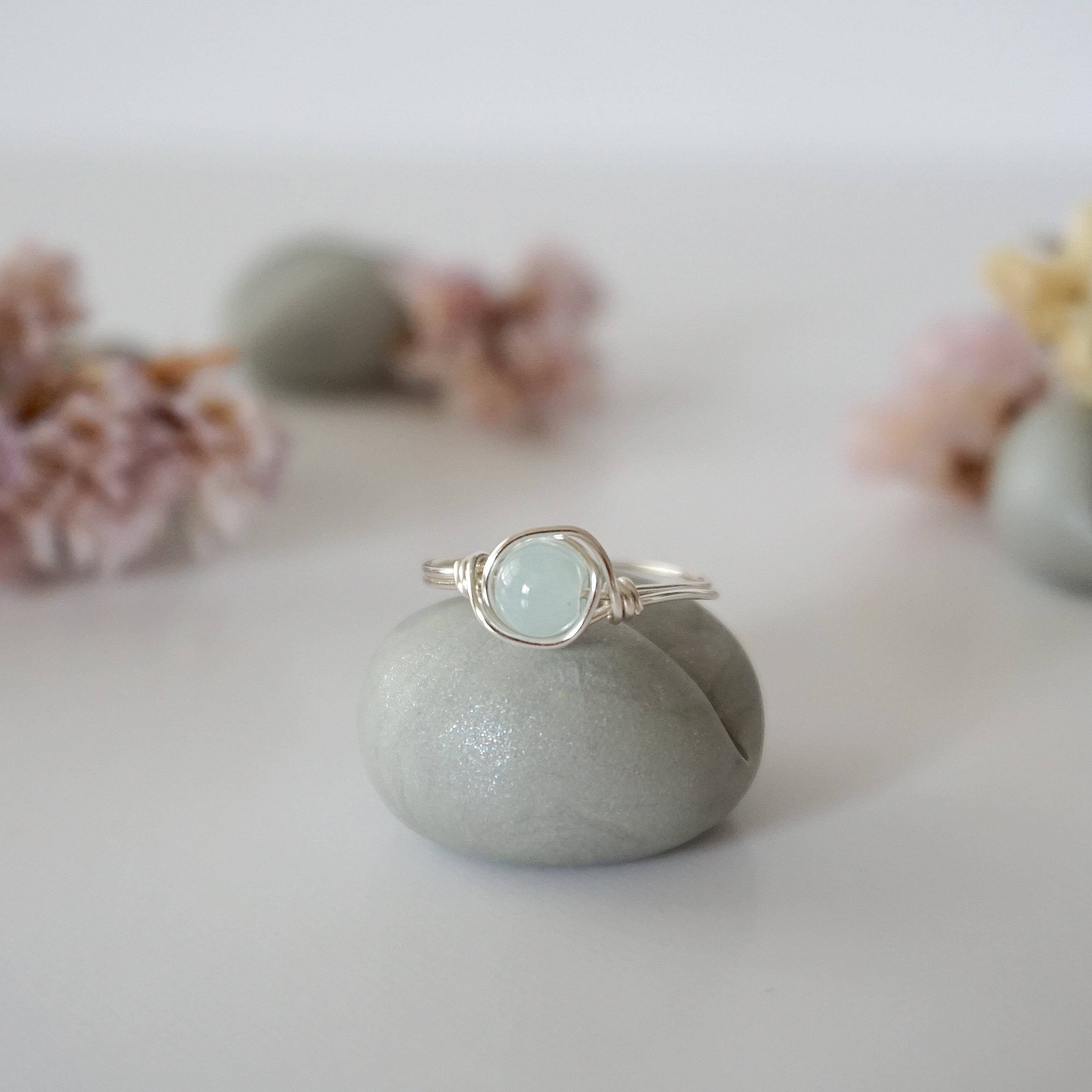 Elegant Aquamarine Birthstone Ring for Women - March Birthstone Jewelry Gift for Mom, Sister, Wife - Perfect for Birthdays, Anniversaries & Special Occasions