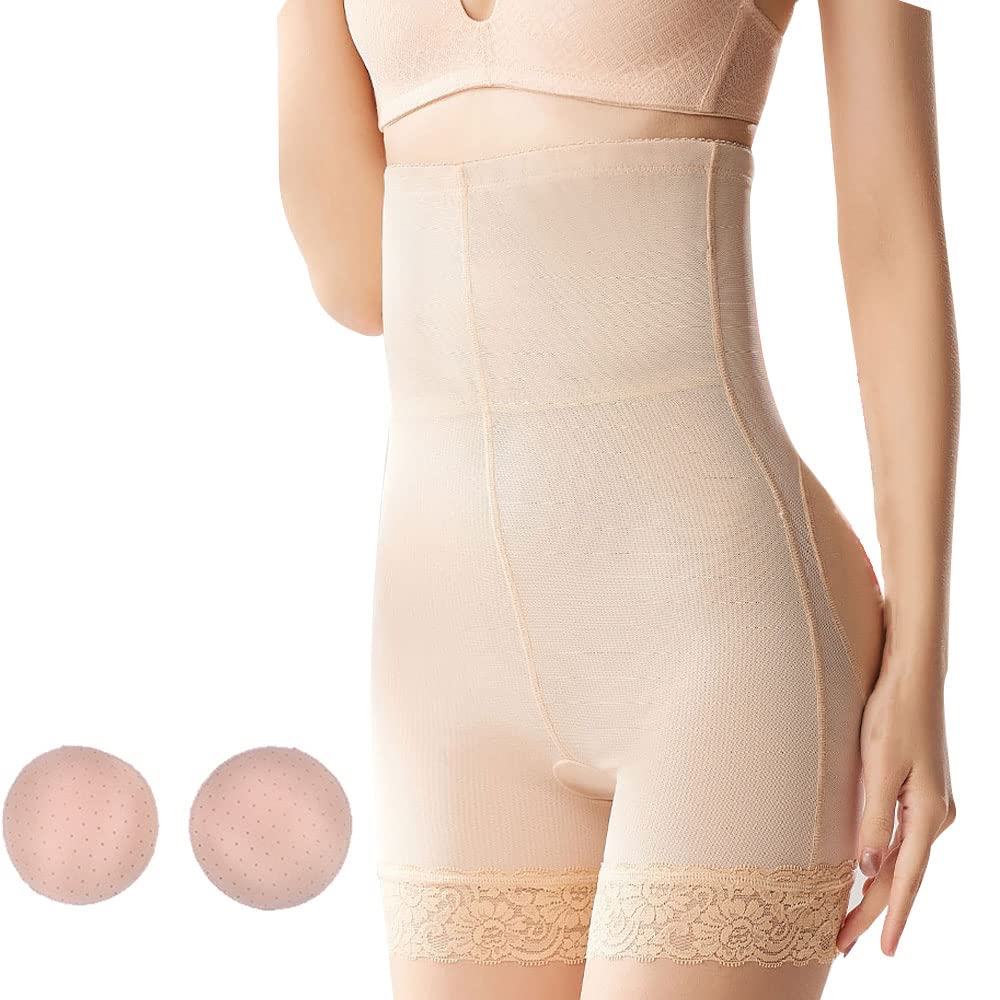 Snatch Me Butt Lifting High Waisted Shapewear Shorts for Women - Tummy Control Body Shaper with Cushion Support | Perfect for Workout, Yoga & Everyday Wear