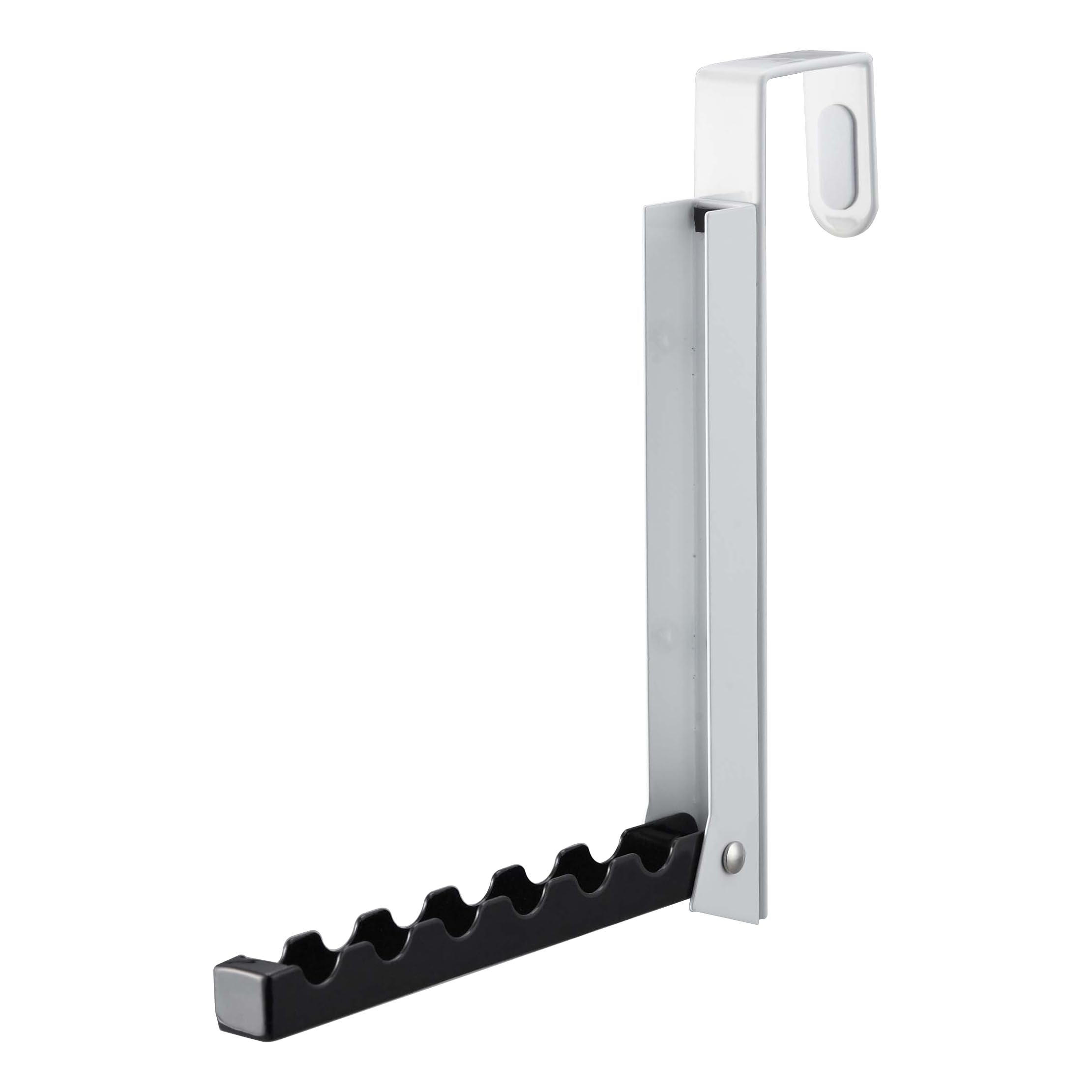 Yamazaki Alloy Steel Over The Door Hooks - Space Saving Folding Coat Rack for Closet & Entryway, Black | Perfect for Hanging Coats, Hats, Bags & Towels