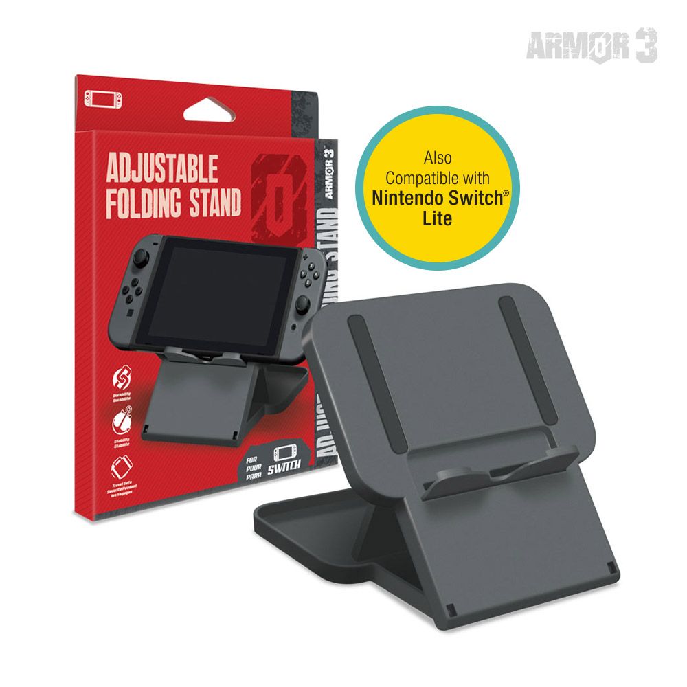 Hyperkin Armor3 Adjustable Folding Stand for Nintendo Switch - Portable Gaming Accessory for Travel, Home & Office Use