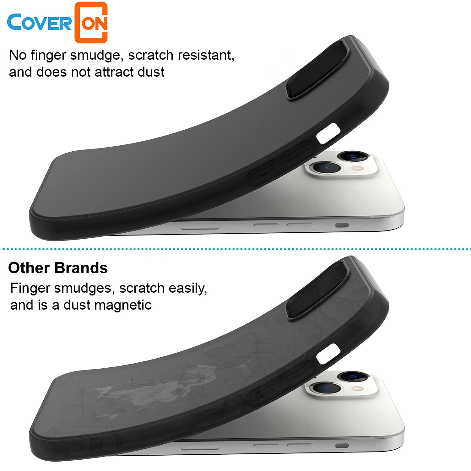 CoverON Slim TPU Case for Apple iPhone 13 Mini - Flexible Soft Protective Cover in Black | Perfect for Everyday Use & Drop Protection