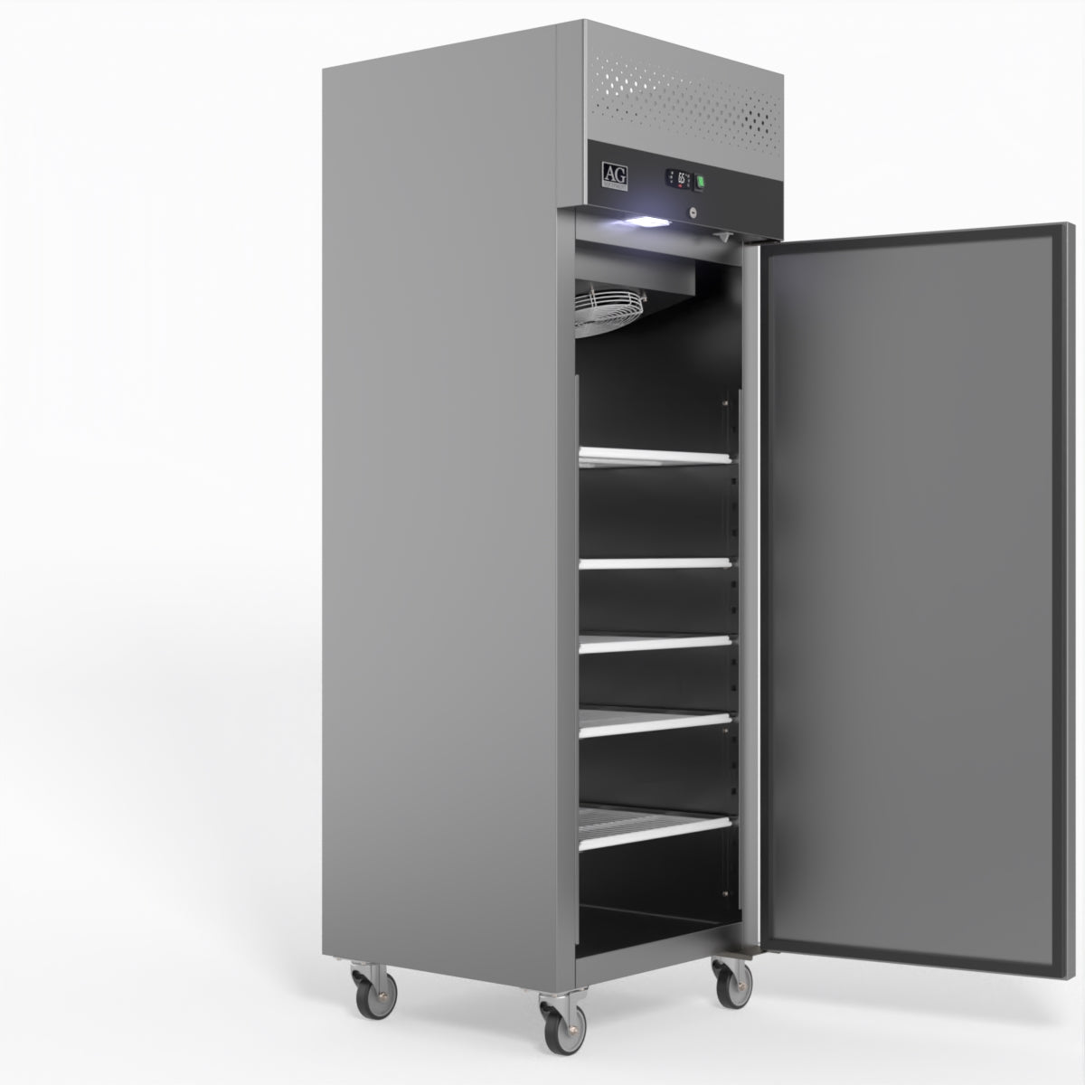 AG 429L Upright Single Door Stainless Steel Commercial Refrigerator GNX400TN - Perfect for Restaurants, Bars, and Catering Businesses