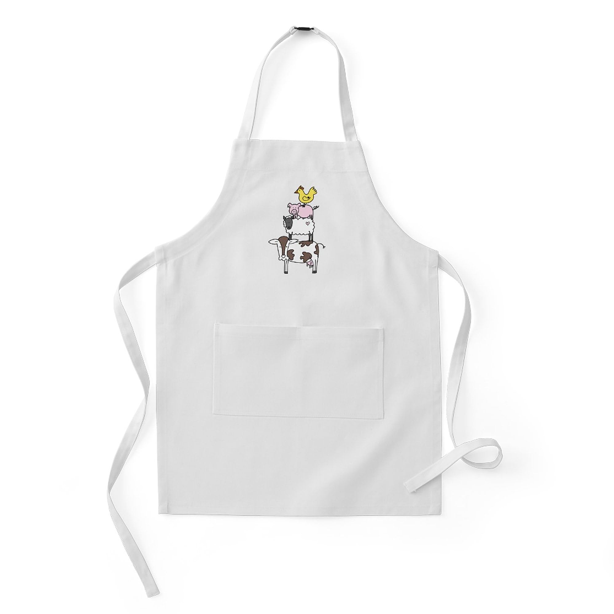 Farm Animal Pyramid Kids Baking Apron - Fun & Durable Cotton Apron for Cooking, Baking & Arts - Perfect for Little Chefs & DIY Crafters