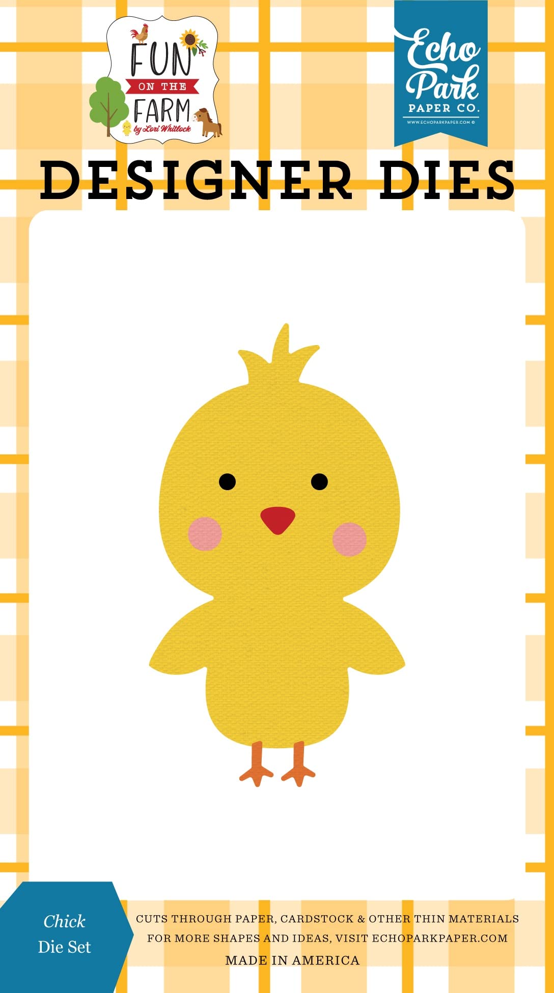 Echo Park Paper Co. Chick Die Set - Scrapbooking Die Cuts for Card Making, DIY Crafts, and Home Decor Projects | Perfect for Easter, Spring, and Baby Shower Themes
