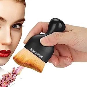 Brienstripe Foundation Makeup Brush - Soft Blending Brush for Liquid & Cream Foundation, Professional Blush & Contour Makeup Brush Set | Perfect for Everyday Makeup, Airbrush Finish & Professional Makeup Artists