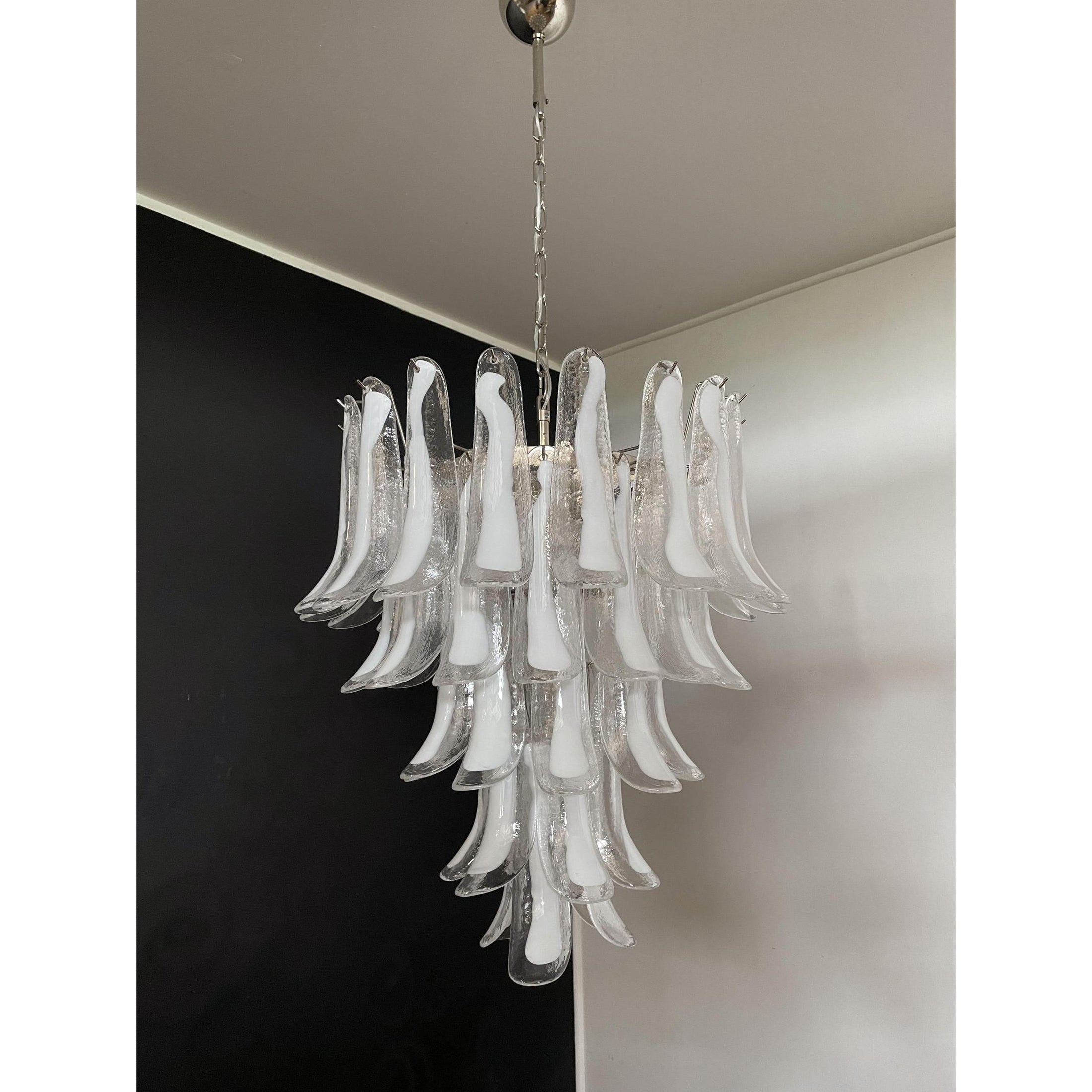 Mazzega Petals Chandelier - Modern Glass Flower Ceiling Light Fixture for Dining Room, Living Room & Bedroom | Elegant Home Decor Lighting for Weddings & Luxury Interiors