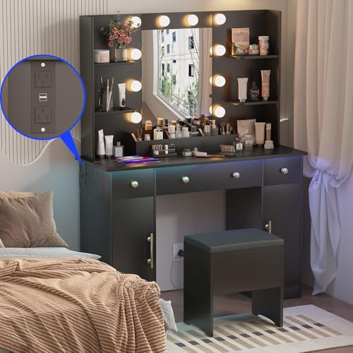 Black With 3 Drawer