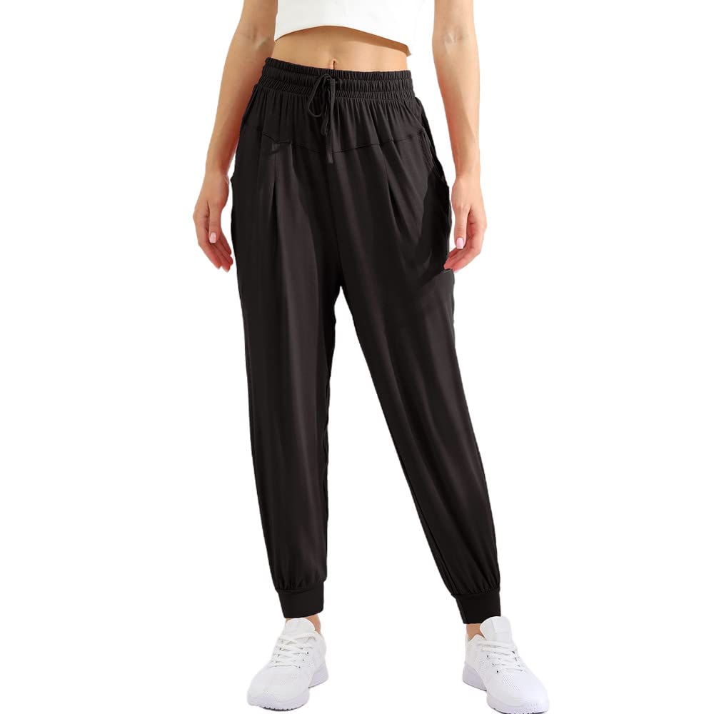 NP Women's Quick Dry Loose Slime Sports Pants - Breathable Running Fitness Yoga Pants with Solid Color Design | Perfect for Gym Workouts, Jogging & Active Lifestyle