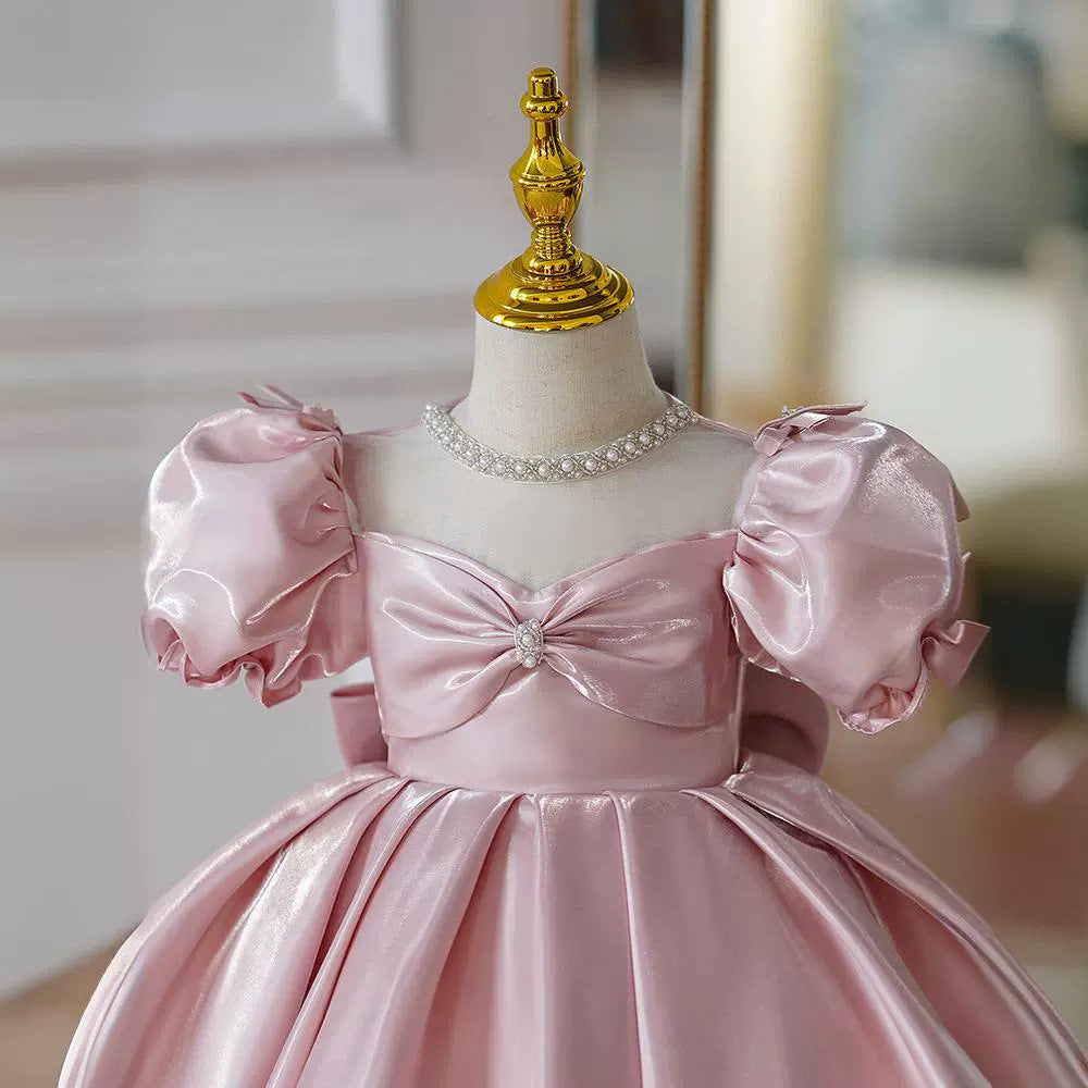 Elegant Baby Girl Pageant Dress for Toddlers - First Communion Princess Gown - Perfect for Special Occasions, Parties, and Photo Shoots