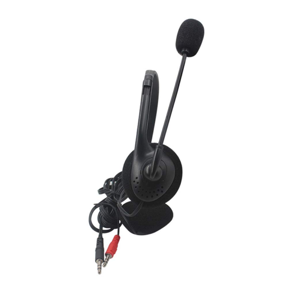 SpirWoRchlan Gaming Headset with Microphone - Over-Ear Stereo Headphones with Noise Cancellation for PC, Xbox, PS4 (Black) - Perfect for Competitive Gaming, Streaming & Online Chat