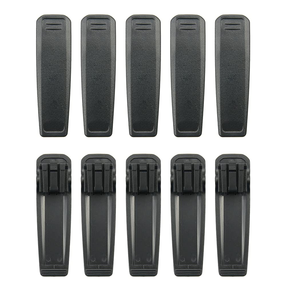 ICOM BP-279 BP-280 BP-280LI Walkie Talkie Belt Clip (10 Pack) - Secure Radio/Battery Holder for Construction, Security & Outdoor Activities