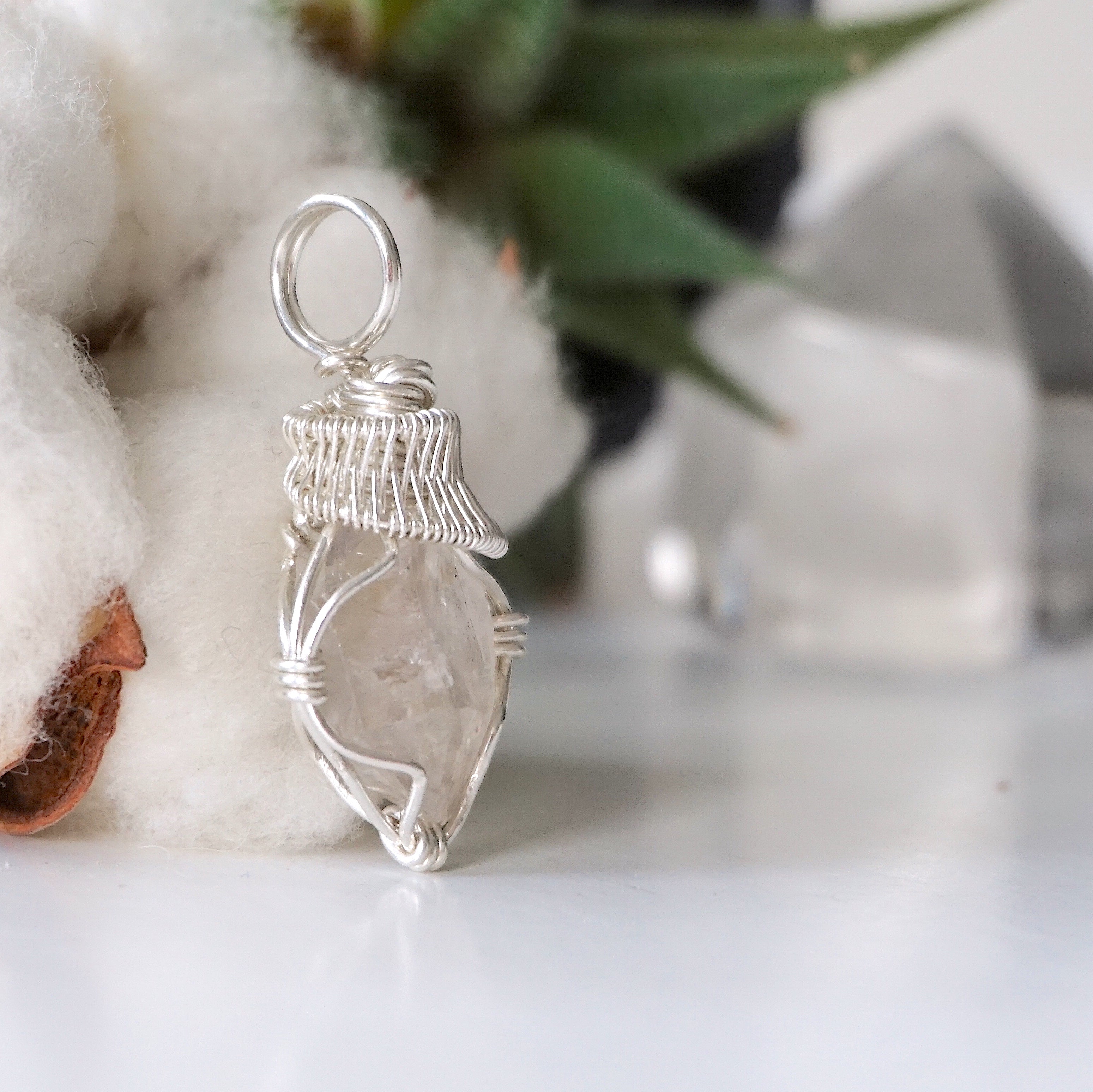 Natural Herkimer Diamond Pendant Necklace - 925 Sterling Silver Jewelry for Women - Perfect for Everyday Wear, Gift Giving & Special Occasions