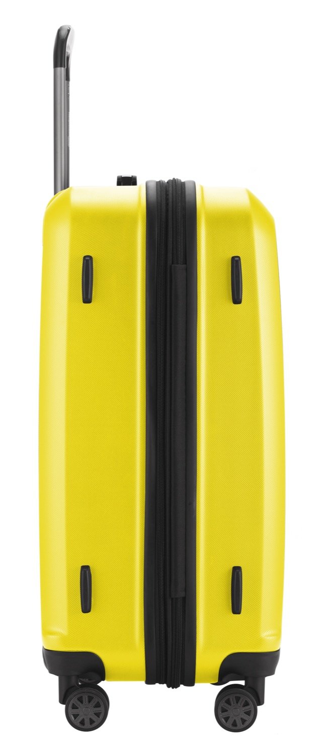 Premium Unisex Adult 3-Piece Luggage Set with Yellow Matte Finish - Perfect for Travel, Business Trips & Vacation Packing