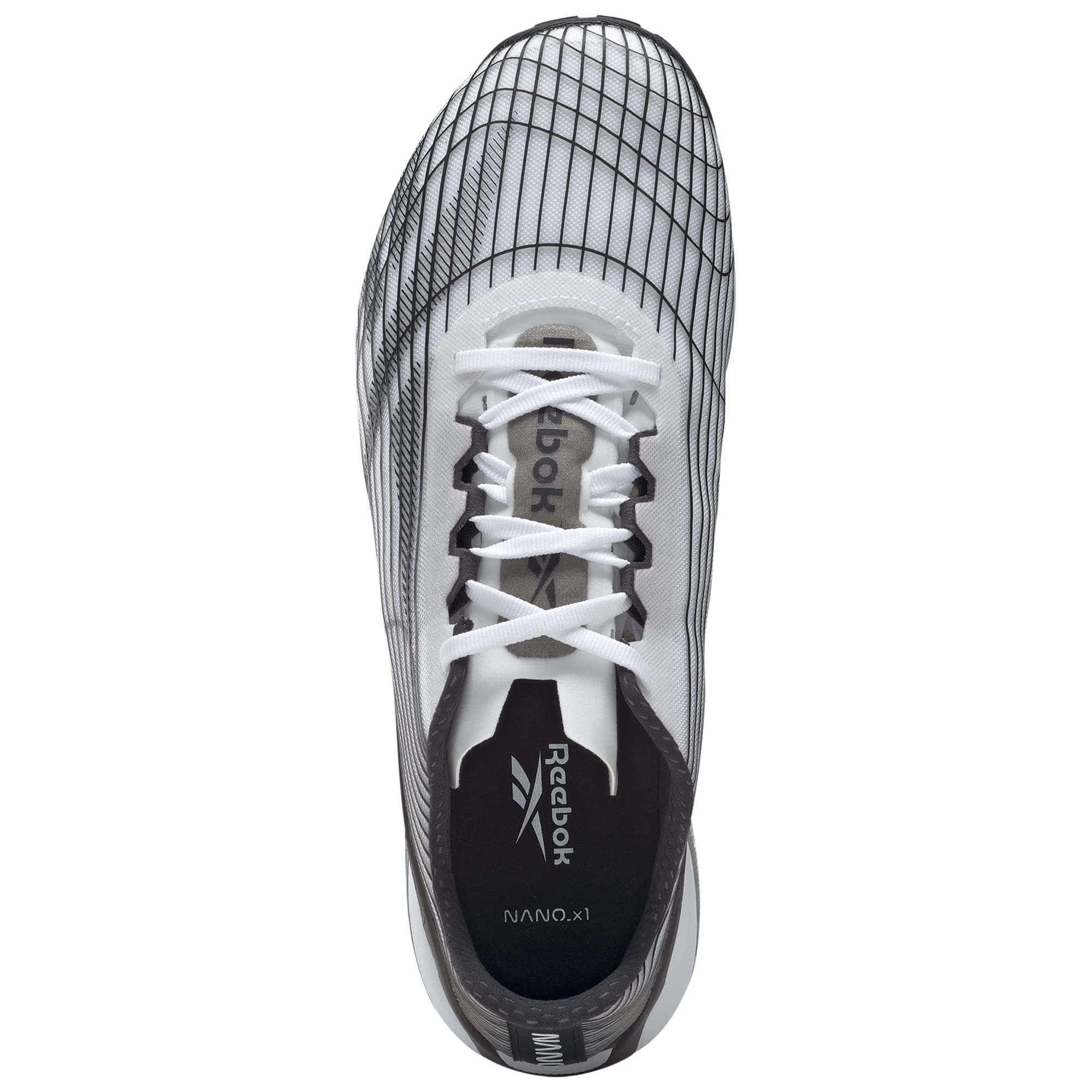 Reebok Men's Nano X1 Pursuit Training Shoes - White/Black/White Size 10.5 | CrossFit, Gym & Workout Shoes for Men | High-Performance Fitness Footwear