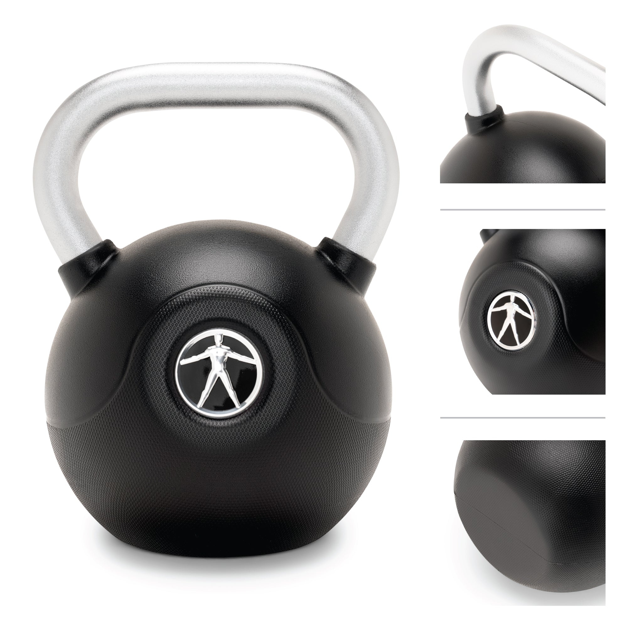 20 lb. Blue PU Kettlebell with Chrome Handle for Home Gym & CrossFit Training | Marcy MCKB 020 BLUE | Perfect for Strength Training, HIIT Workouts & Functional Fitness