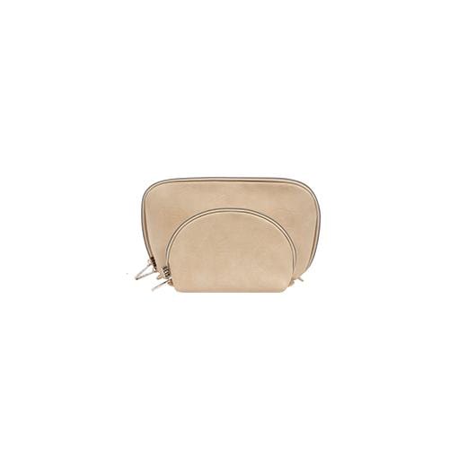 Premium Beige Cosmetic Pouch Set - Travel Makeup Organizer & Toiletry Bag for Women | Perfect for Vacation, Gym, and Everyday Essentials Storage