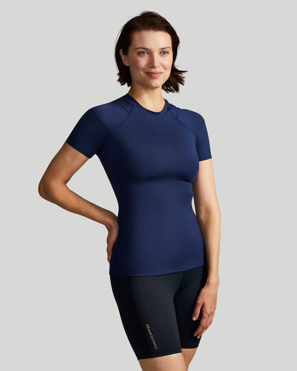 Tommie Copper Women's Posture Corrector Shoulder Support Compression Shirt with UPF 50 Sun Protection - Ideal for Pain Relief, Posture Improvement & Outdoor Activities
