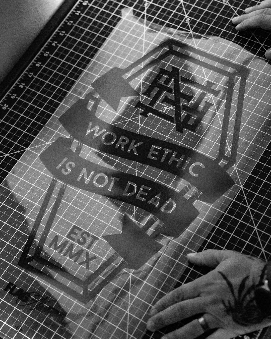 Work Ethic Tee - Black & White Cotton T-Shirt for Men & Women | Casual Workwear & Everyday Comfort