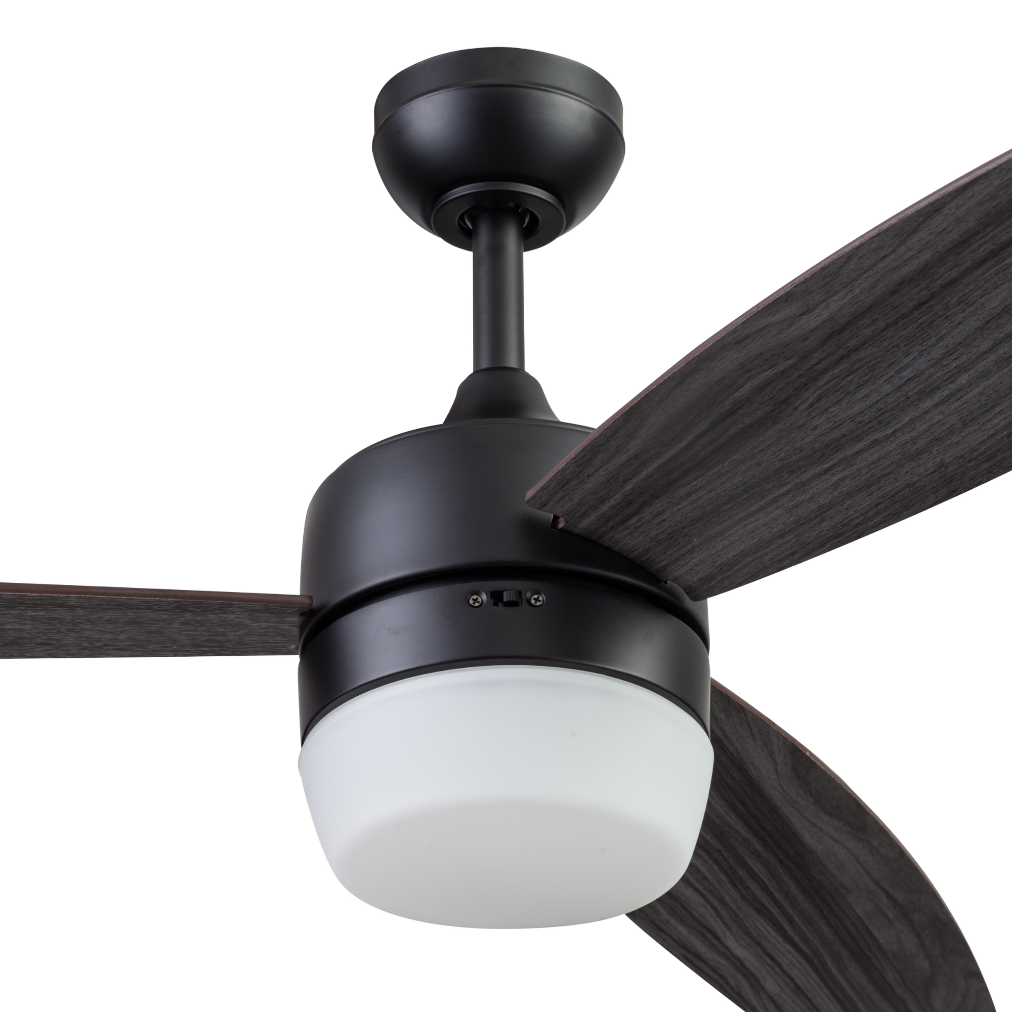 52 Inch Smart Ceiling Fan with Remote Control - Matte Black Finish - Quiet Operation, Energy Efficient - Perfect for Living Room, Bedroom, and Office Spaces