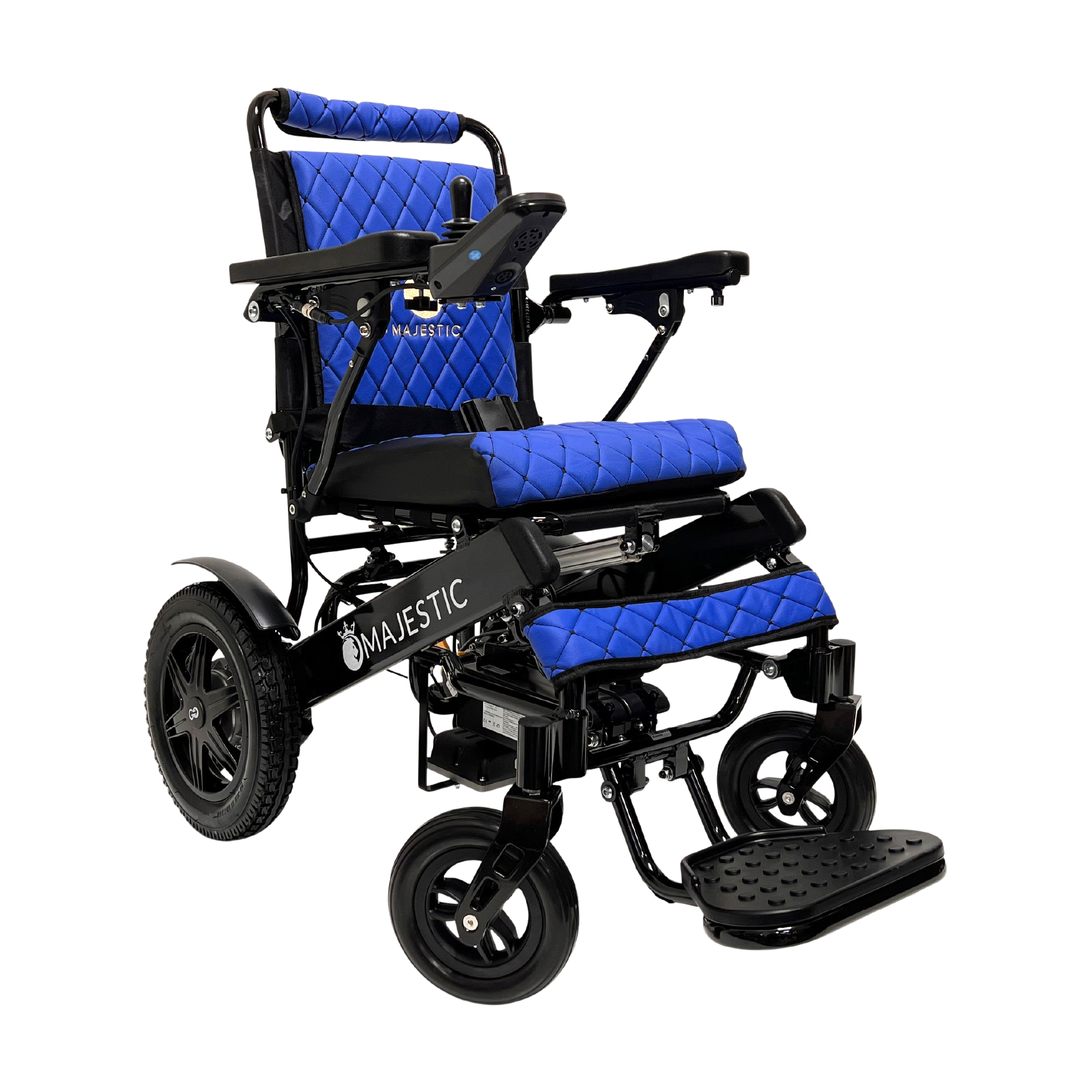 ComfyGO IQ 9000 Electric Wheelchair - Remote Controlled Folding Travel Wheelchair with Non-Recline Design | Lightweight & Portable for Seniors, Air Travel, Shopping, and Outdoor Activities