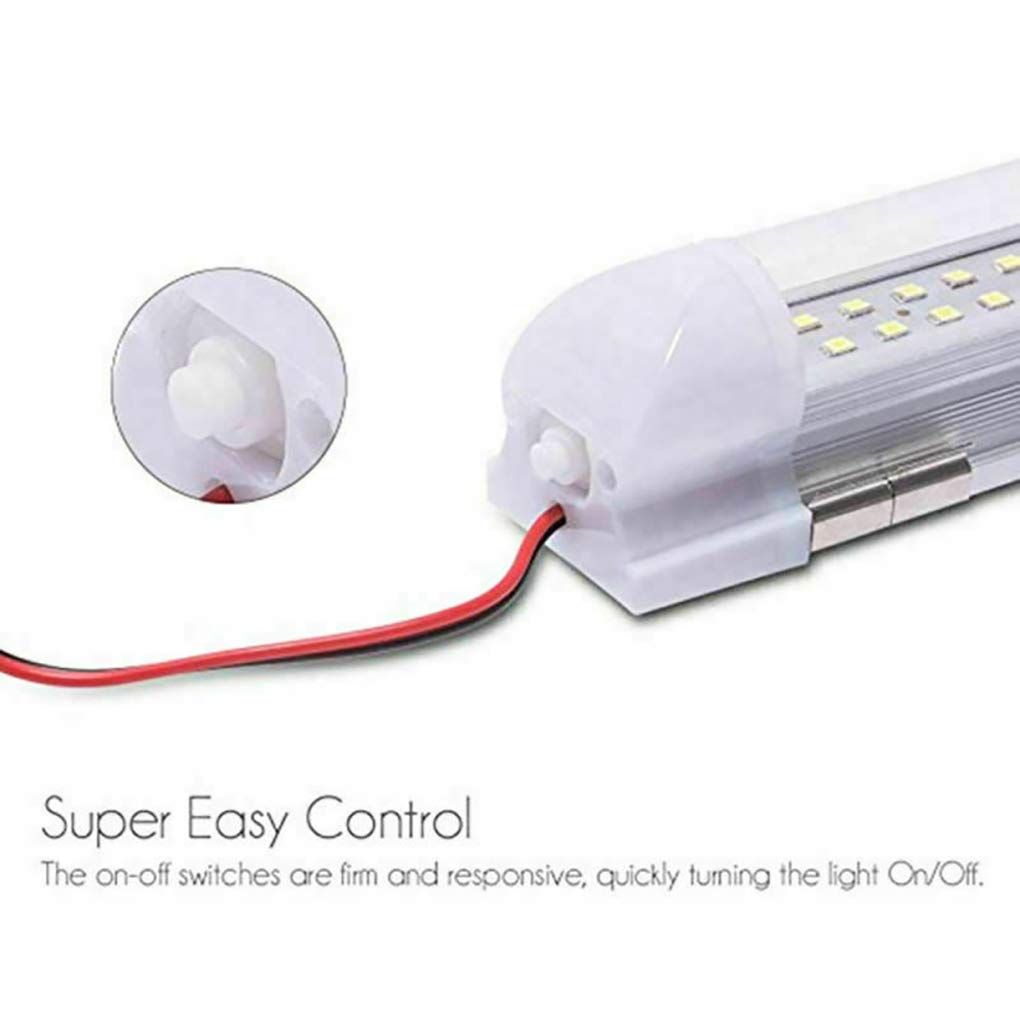 108 LED Interior Light Bar - 12V Universal LED Strip Lights, 6500K White for Cars, Trucks, RVs, Vans & Motorhomes | Perfect for Cabinets, Showcases & Night Driving