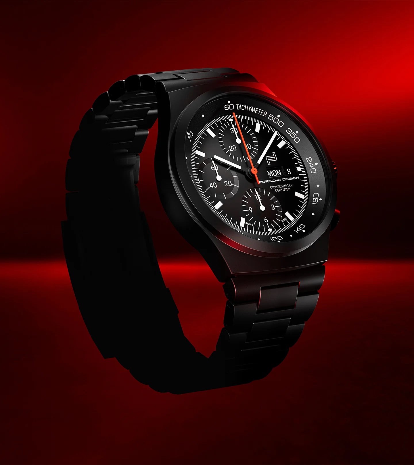 Porsche Design Chronograph 1 All Black Limited Edition Men's Watch - Luxury Sports Chronograph for Business, Racing & Formal Occasions