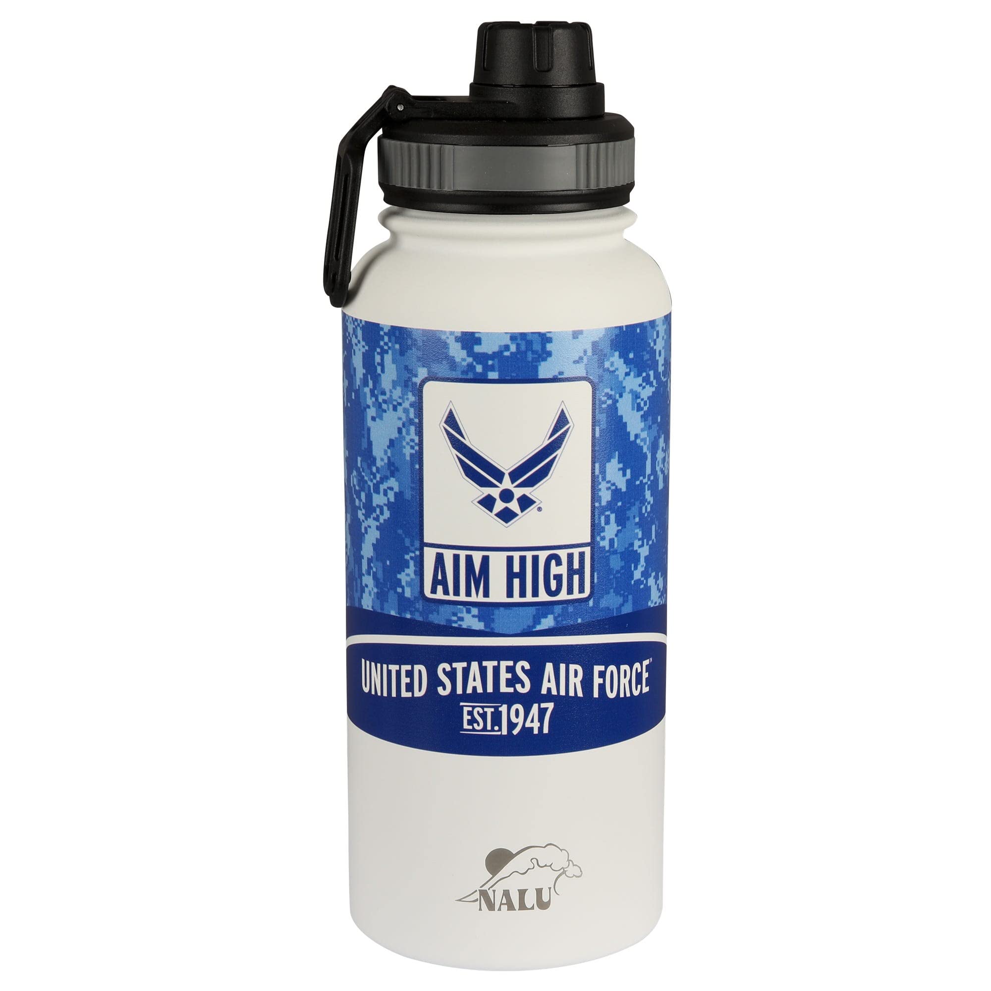 MEDALS OF AMERICA EST. 1976 Air Force Insulated Tumbler Water Bottle - 20oz Stainless Steel Vacuum Flask for Hot & Cold Drinks - Perfect for Military Gifts, Office Use & Outdoor Activities