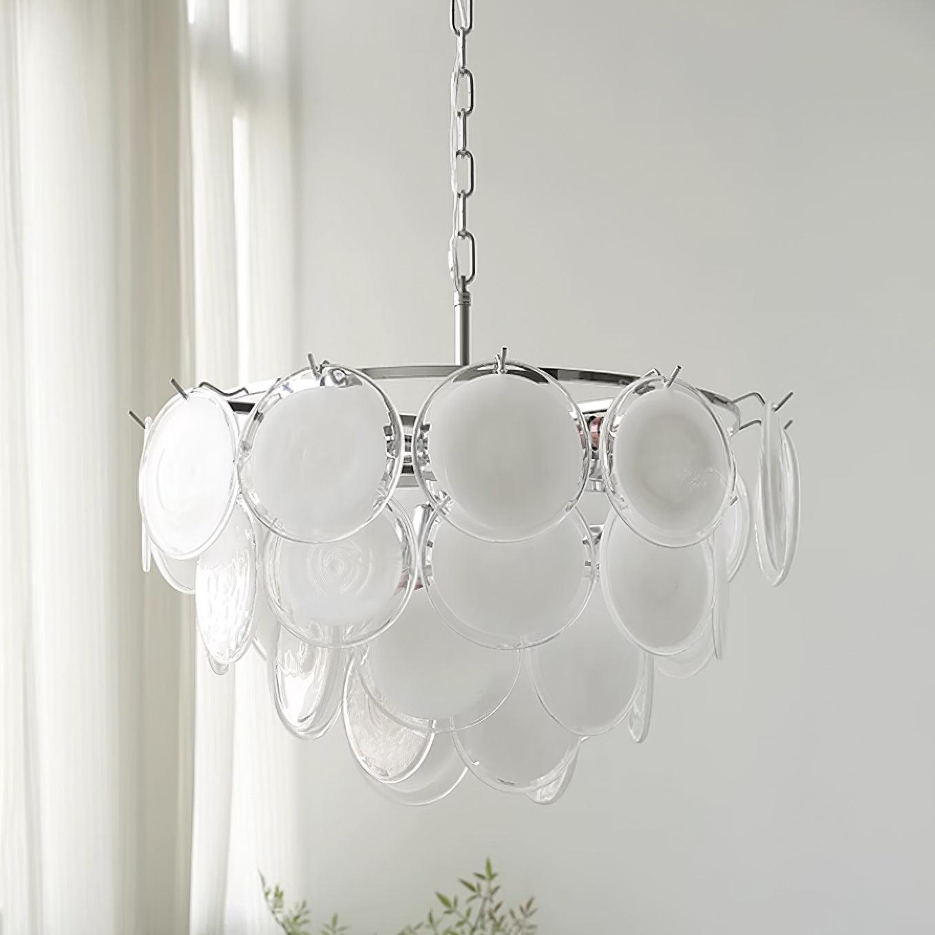 Bettina Murano Glass Chandelier - Elegant Venetian Crystal Ceiling Light Fixture for Dining Room, Living Room & Bedroom Decor
