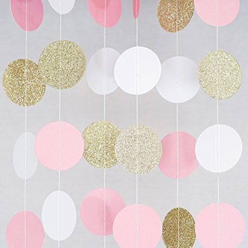 Pink, White, Gold Glitter