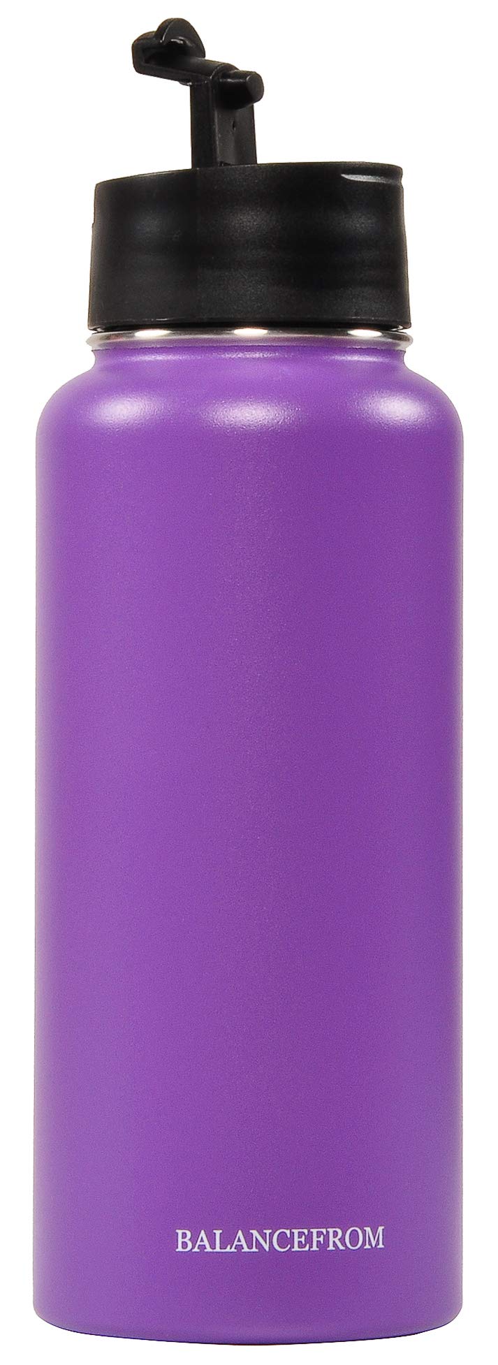 Signature Fitness Double-Wall Vacuum Insulated Stainless Steel Water Bottle - 20oz/32oz, Leakproof, BPA Free, 3 Lids (Straw, Chug, Handle) for Gym, Hiking & Travel - Rose Gold, Black, Blue, Silver