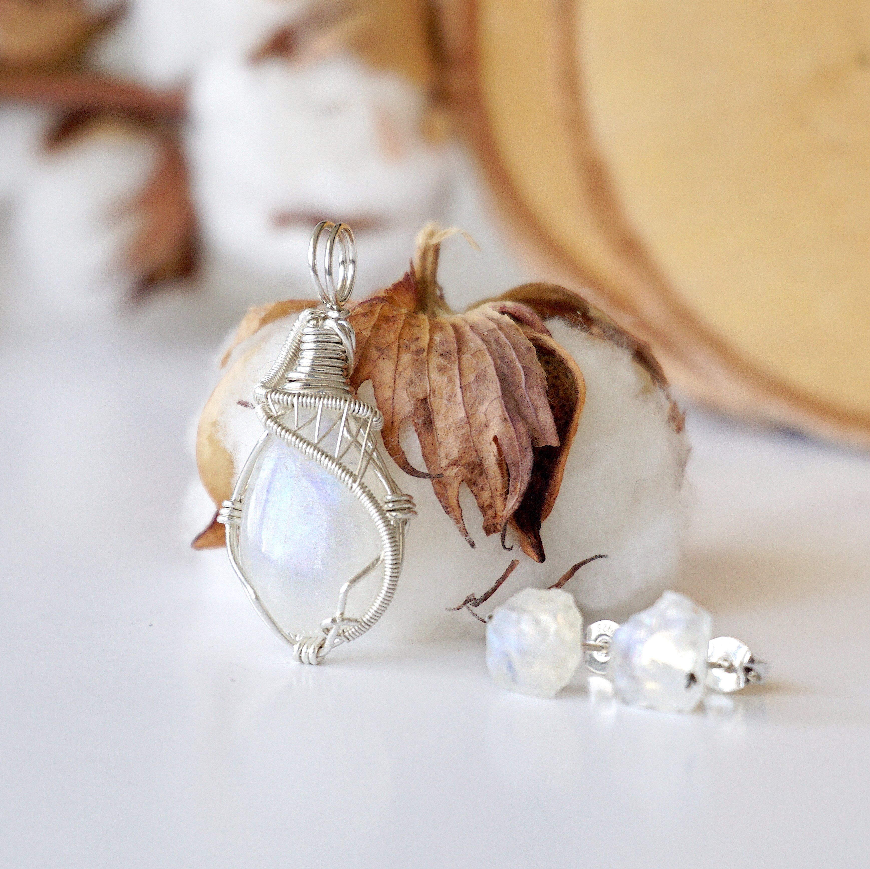 Rainbow Moonstone Jewelry Set in Sterling Silver – Perfect for Birthdays, Anniversaries & Special Occasions