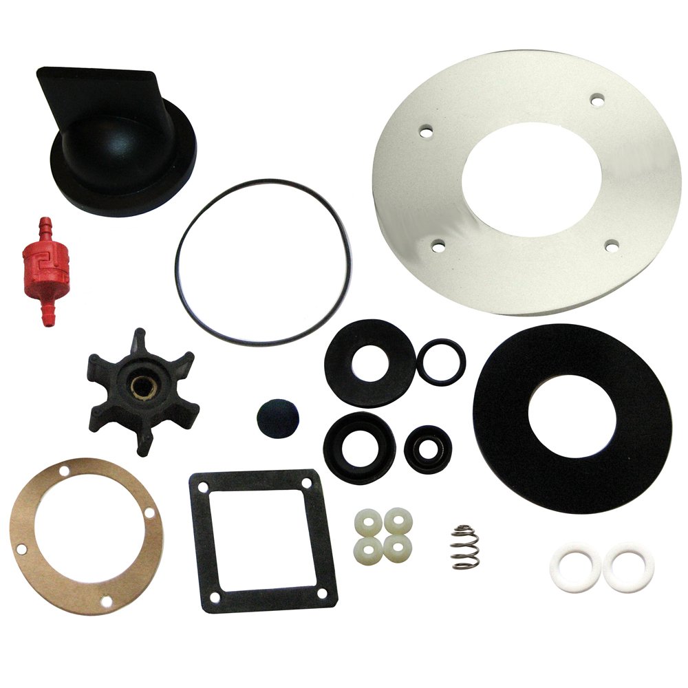 Raritan Crown Head CD Series Marine Toilet Repair Kit - Replacement Parts for Boat & RV Toilets - Fix Leaks & Improve Flushing Performance