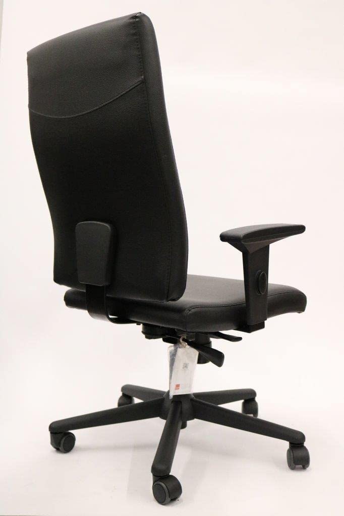 Ergonomic Slim Office Chair - High Back Bonded Leather Computer Desk Chair with Lumbar Support, Adjustable Height, Seat Depth & Armrests | Perfect for Home Office, Gaming & Workspace Comfort