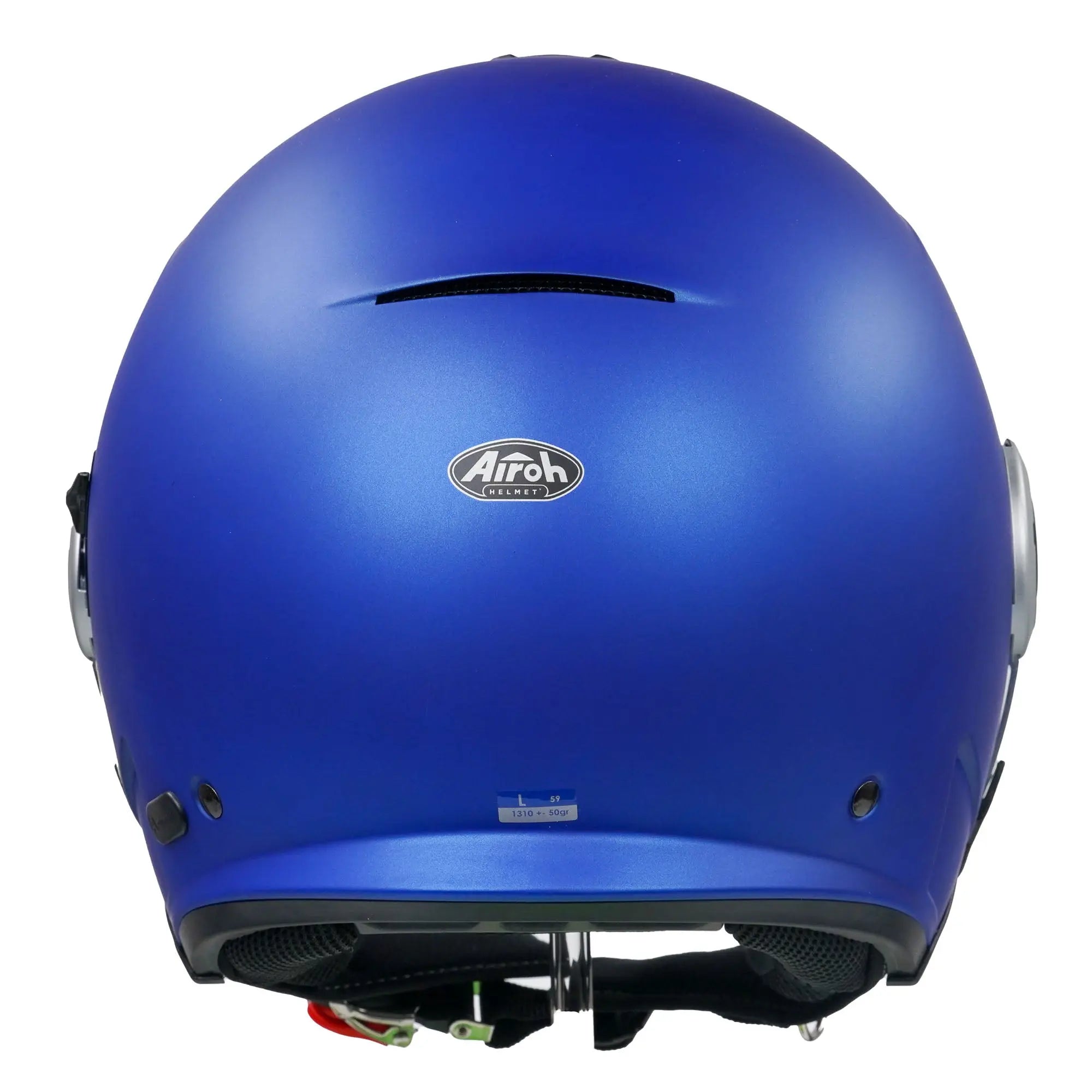Airoh Helios Urban Jet Matt Blue Motorcycle Helmet - Lightweight, DOT Certified for Safety - Perfect for City Commuting & Urban Riding
