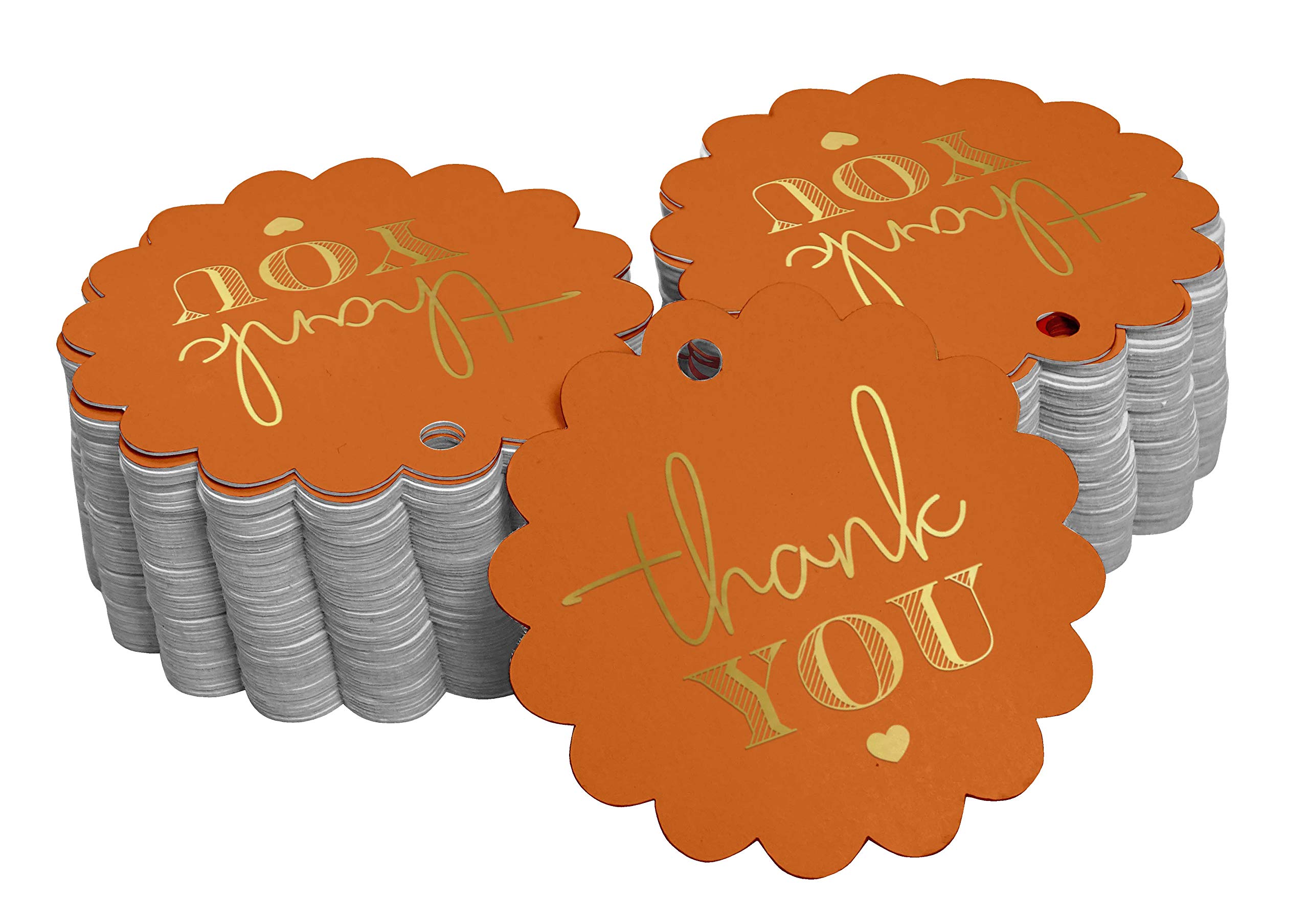50 Pack Elegant Thank You Bridal Shower Favor Tags - Gold Foil Wedding Gift Tags for Bridal Party Favors, DIY Crafts & Special Events - Perfect for Wedding Decorations, Baby Showers & Anniversary Celebrations