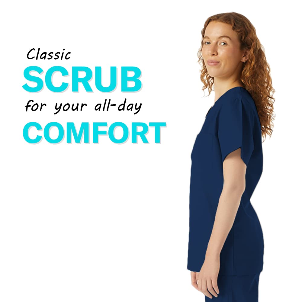 Unisex V-Neck Scrub Top for Doctors & Nurses - Comfortable Medical Workwear for Hospital, Lab & Yoga - Ideal for Healthcare Professionals & Medical Students