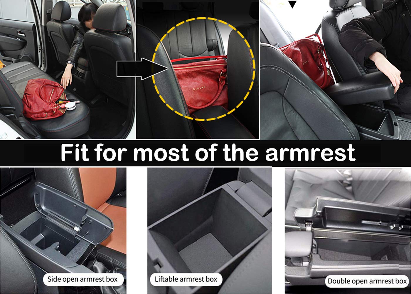 Car Seat Organizer Net - Pet & Kid Barrier, Mesh Storage for Bags & Handbags Between Seats - Durable Black Car Hanging Organizer for Drivers | Perfect for Road Trips & Family Travel