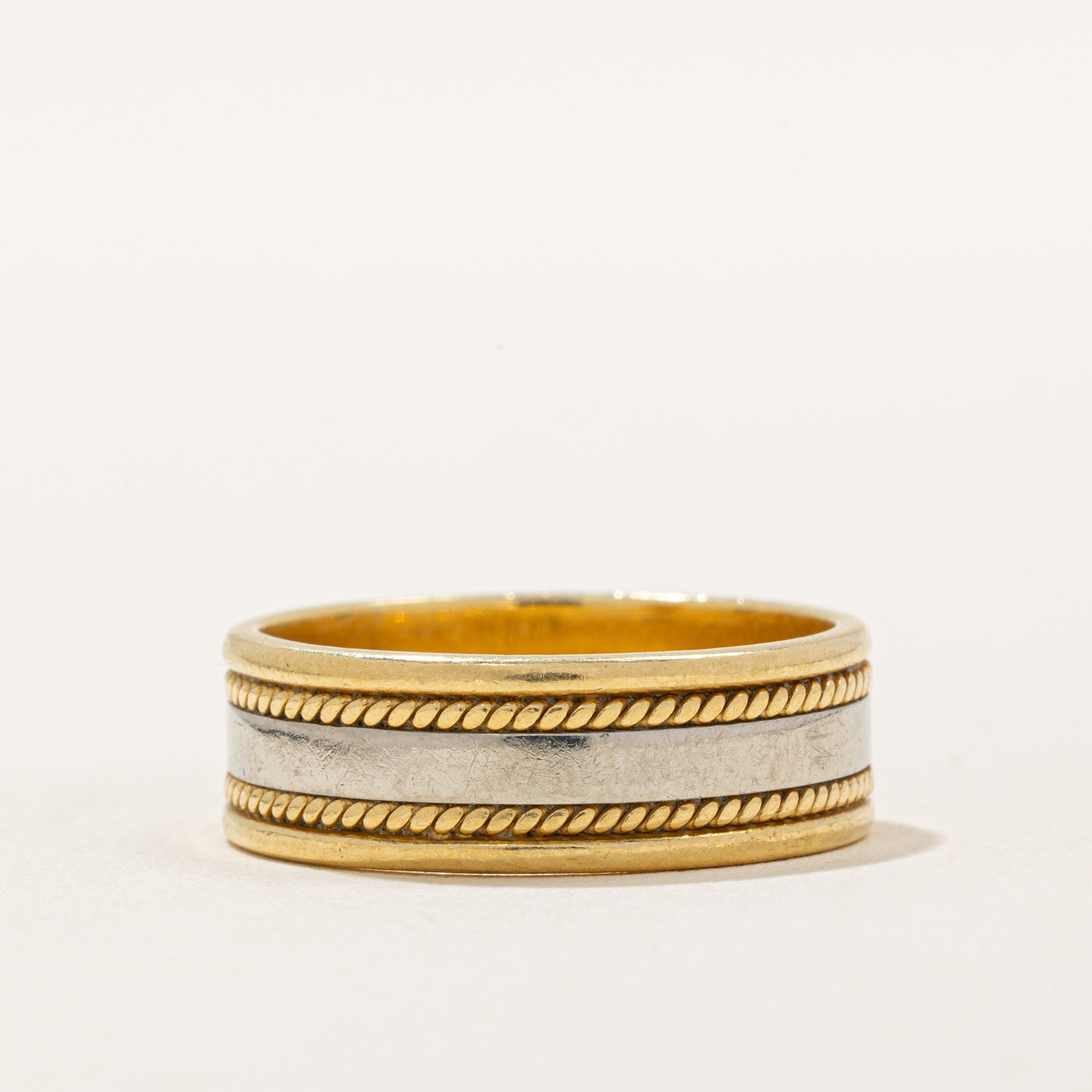 18k Two Tone Gold Ring by Birks | Size 9.5 | Elegant Jewelry for Women, Perfect for Weddings, Anniversaries & Special Occasions