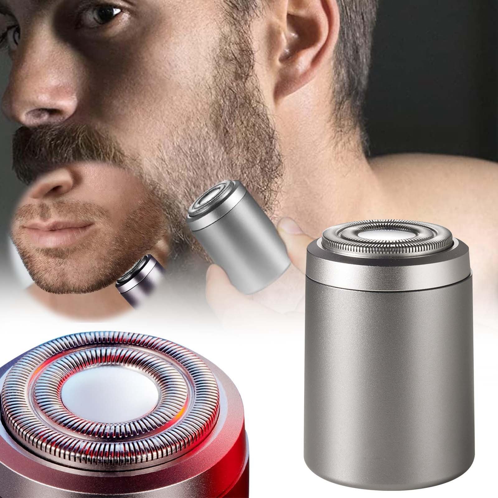 Mini Electric Shaver for Men - Waterproof USB Rechargeable Portable Travel Razor with Close Shave - Perfect for Home, Office & Travel Grooming (Silver)