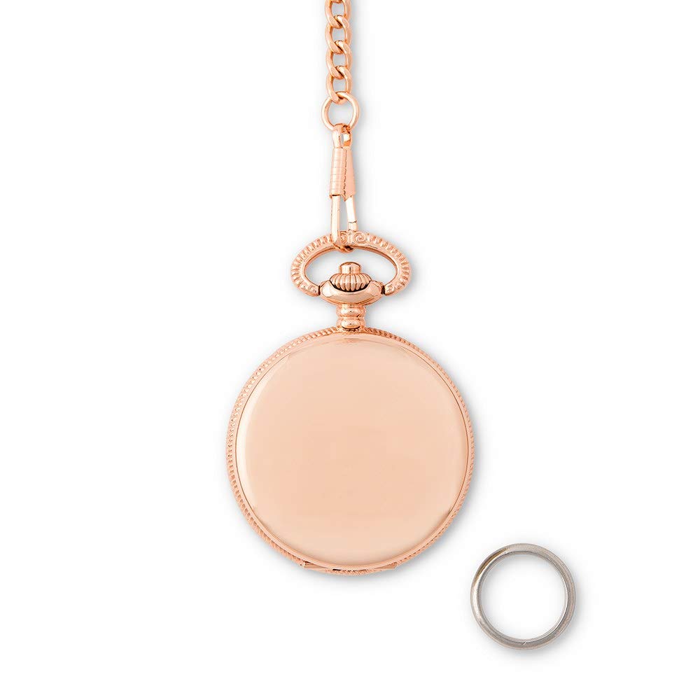 Rose Gold Pocket Wedding Ring Holder with Chain - Elegant Jewelry Organizer for Brides, Travel & Special Occasions