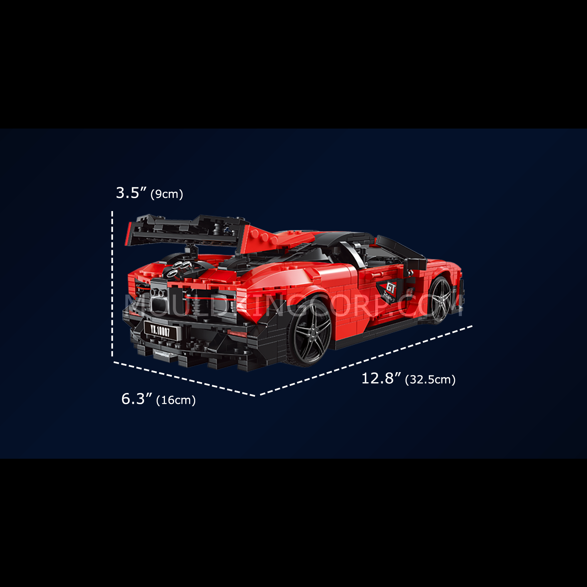 MOULD KING 10007 Creative Senna GTR Sports Car Building Set - 1,182 Pieces Model Kit for Adults & Teens | Perfect for Home Decoration, Gift Giving & Car Enthusiasts Collection