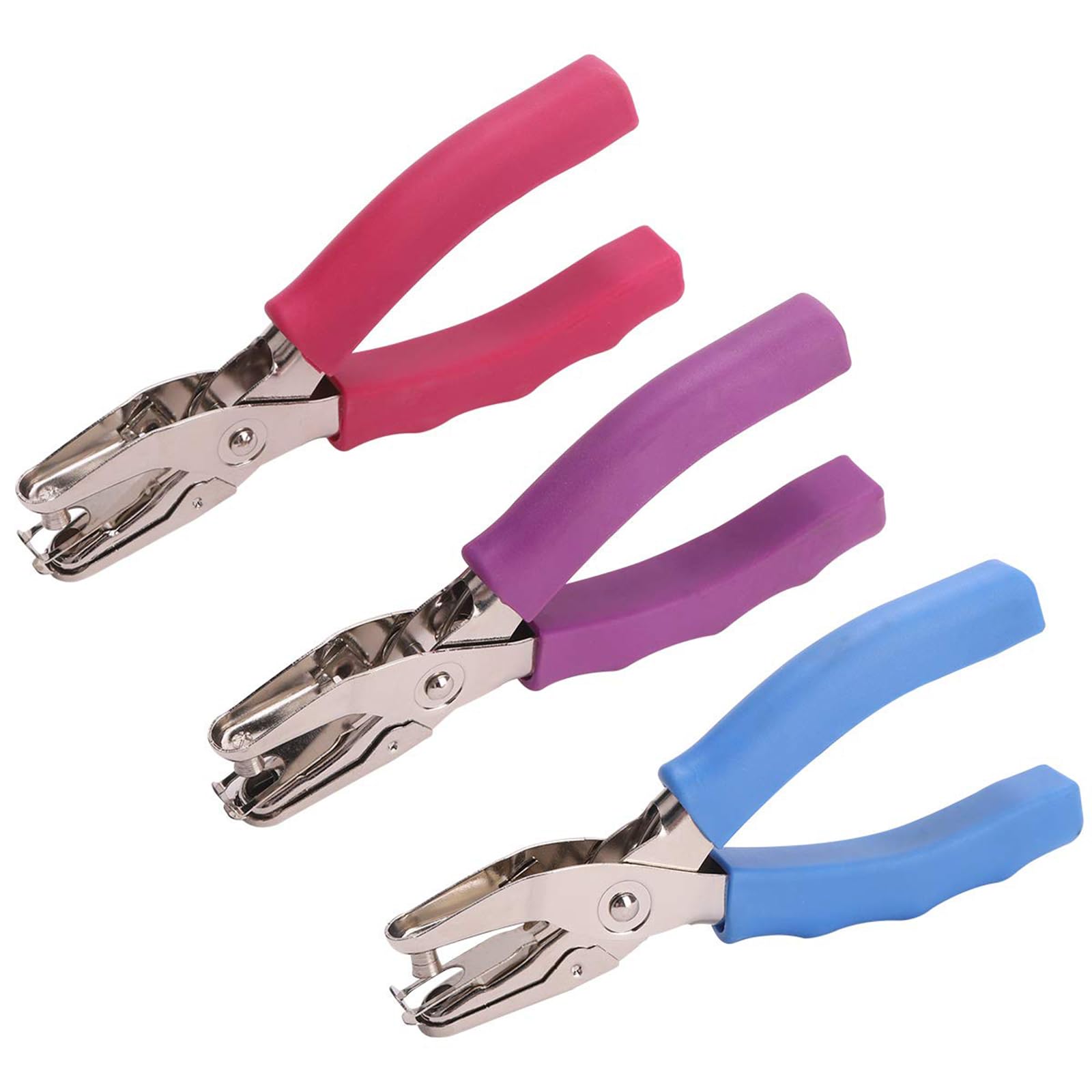 Craftinova 1 Hole Punch - Heavy Duty 6 Sheet Capacity Paper Punch for Home, Office & School Supplies (3-Pack) - Perfect for Organizing Documents, Binders & DIY Projects