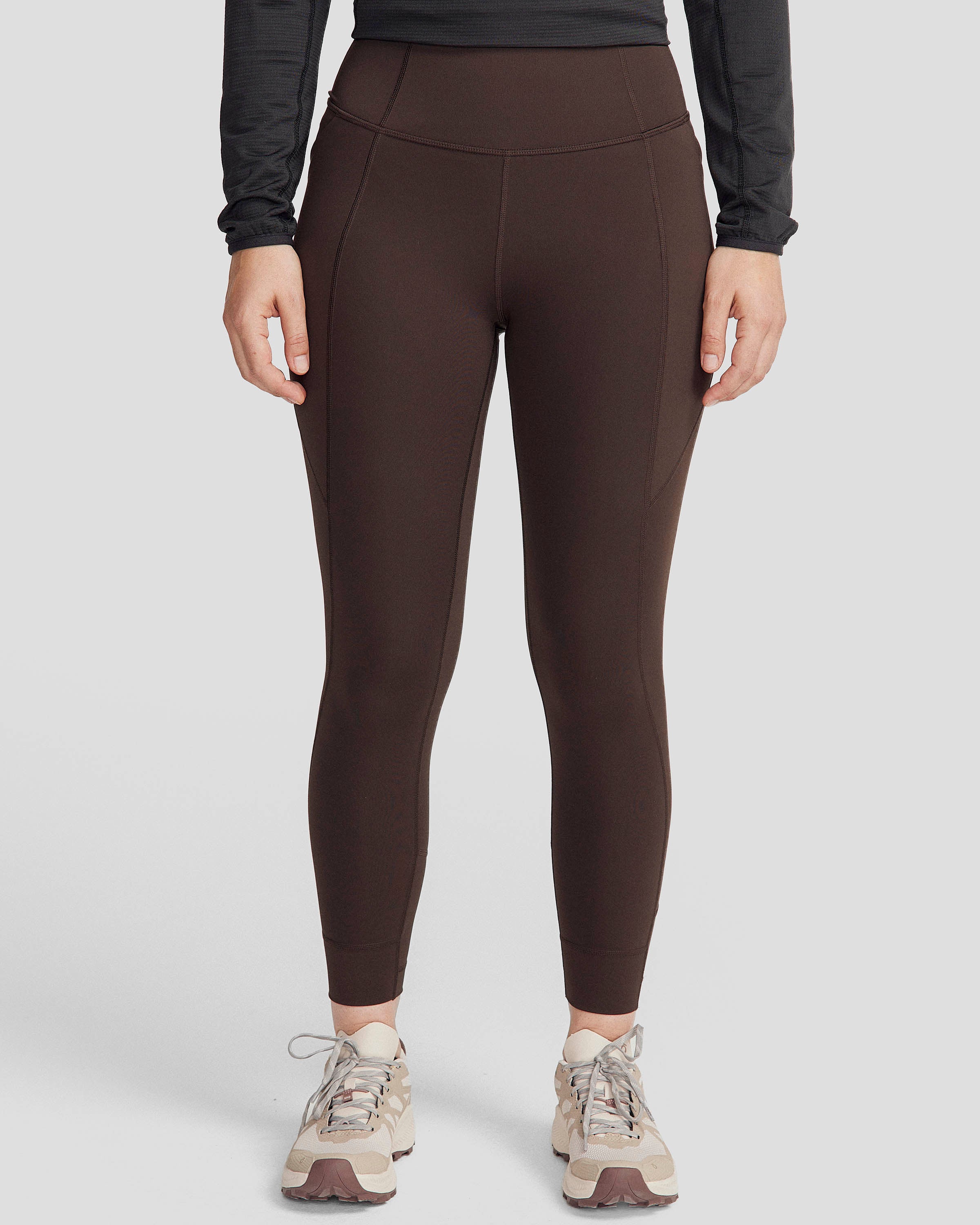 Women's High Waist Seeker 7/8 Leggings - Cold Brew Color - Yoga, Running & Workout Leggings for Women - Perfect for Gym, Pilates & Everyday Wear
