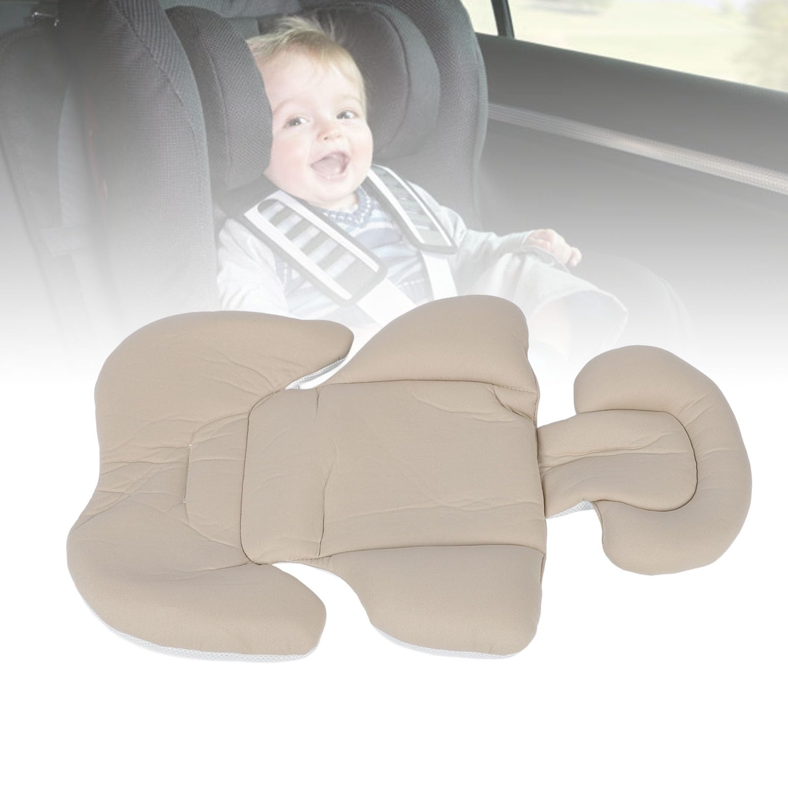 Baby Car Seat Head Support Pillow for Newborns - Infant Head & Body Support Cushion - Universal Car Seat Insert & Stroller Cushion - Breathable & Comfortable Baby Shower Gift (Black) - Perfect for Road Trips, Daily Commutes & Stroller Walks