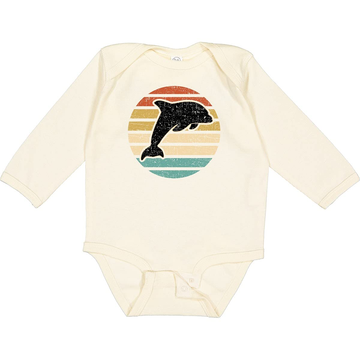 Inktastic Dolphin Cute Beach Vacation Long Sleeve Baby Bodysuit - Perfect for Ocean-Themed Photoshoots, Beach Trips & Summer Outfits