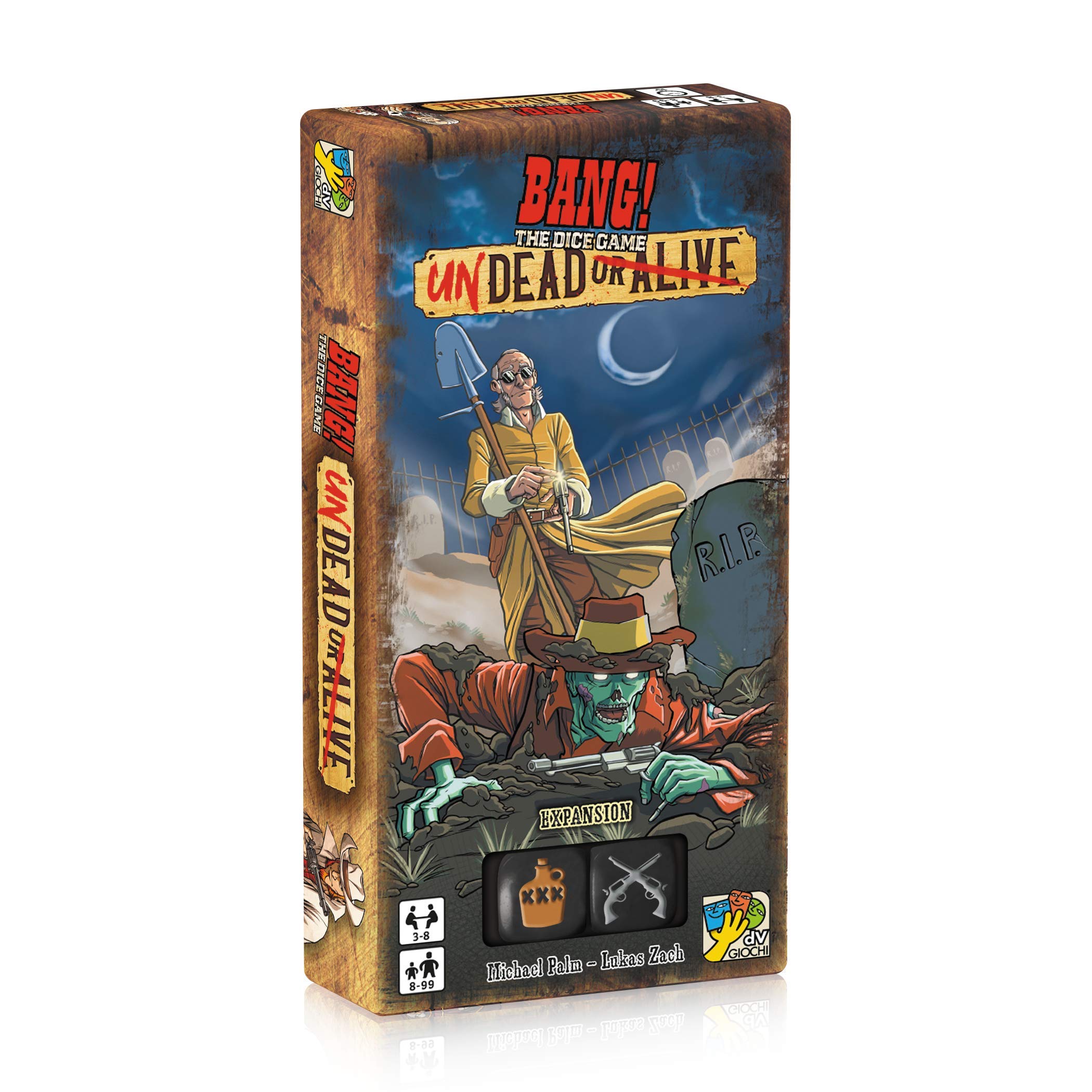 Bang The Dice Game: Undead or Alive Expansion - Western Horror Board Game for Adults & Teens | Perfect for Game Nights & Halloween Parties